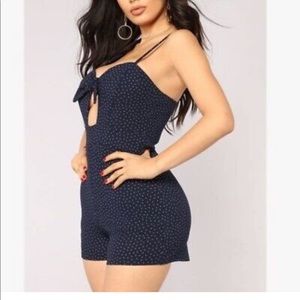 Fashion nova polka dot romper L